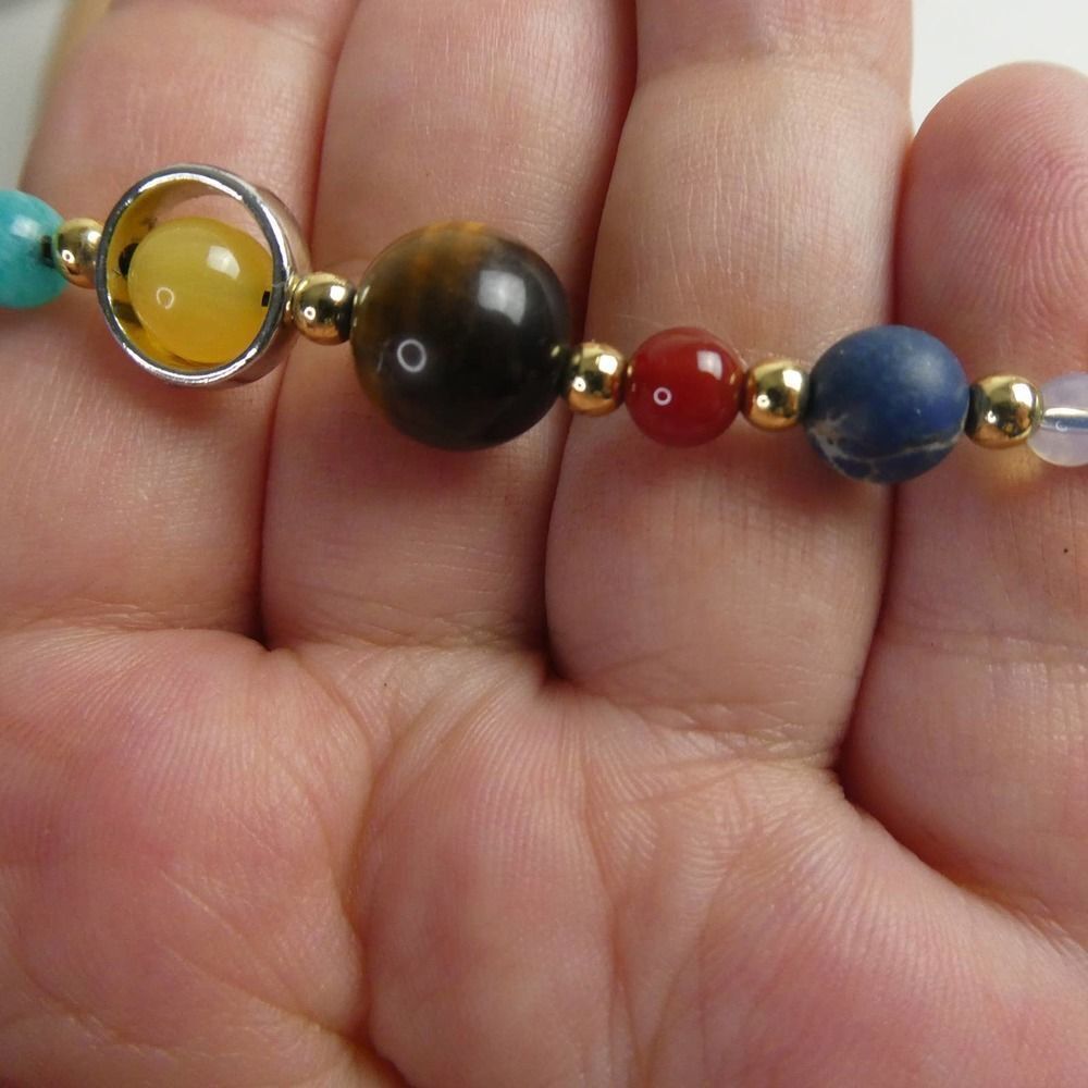 Planet Celestial Beaded Adjustable Cord Bracelet … - image 3